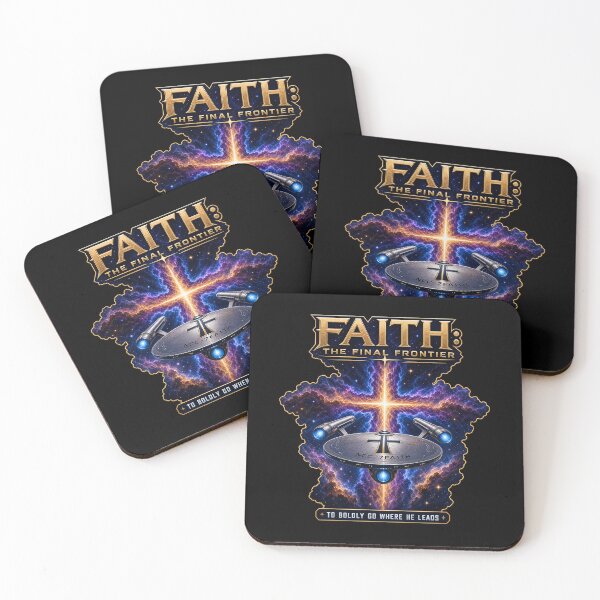 Item preview, Faith The Final Frontier Starship Cross Star Trek Sci-Fi Christian designed and sold by Faith Level Up.
