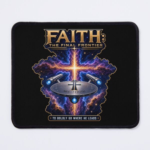 Item preview, Faith The Final Frontier Starship Cross Star Trek Sci-Fi Christian designed and sold by Faith Level Up.