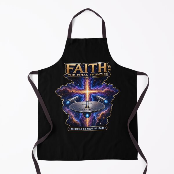Item preview, Faith The Final Frontier Starship Cross Star Trek Sci-Fi Christian designed and sold by Faith Level Up.