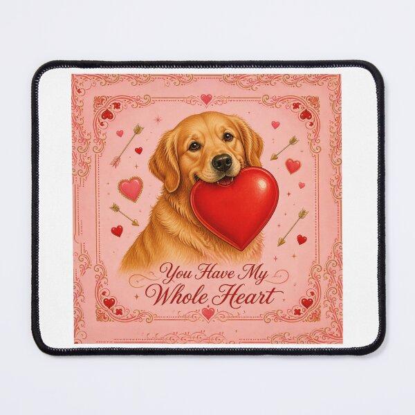 Item preview, Valentine Golden Retriever Heart Love designed and sold by zoughlal.