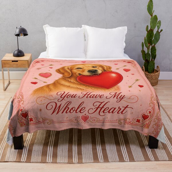 Item preview, Valentine Golden Retriever Heart Love designed and sold by zoughlal.