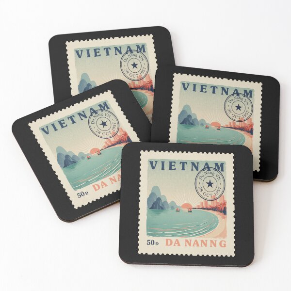 Item preview, Da Nang Vietnam Coastal Postage Stamp Travel Sticker designed and sold by stickercuffs.