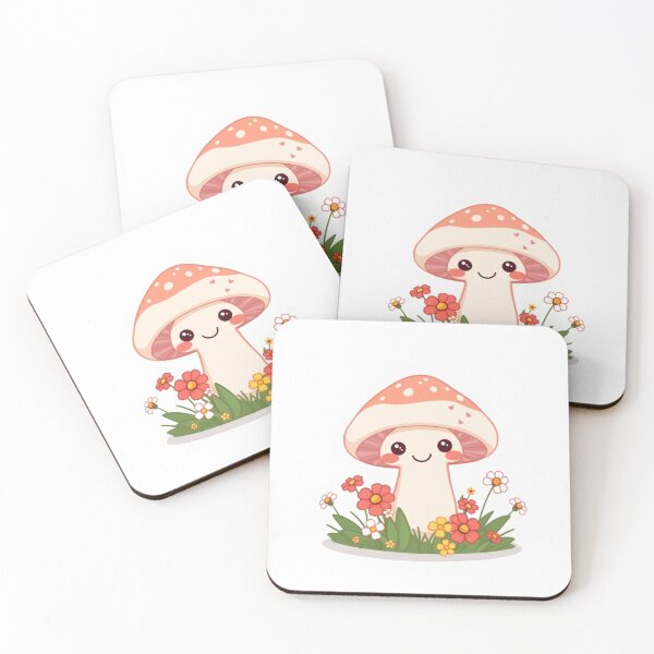 Item preview, Kawaii Mushroom Kawaii Cartoon - Modern Graphic Ar designed and sold by QuirkThreadsCo.