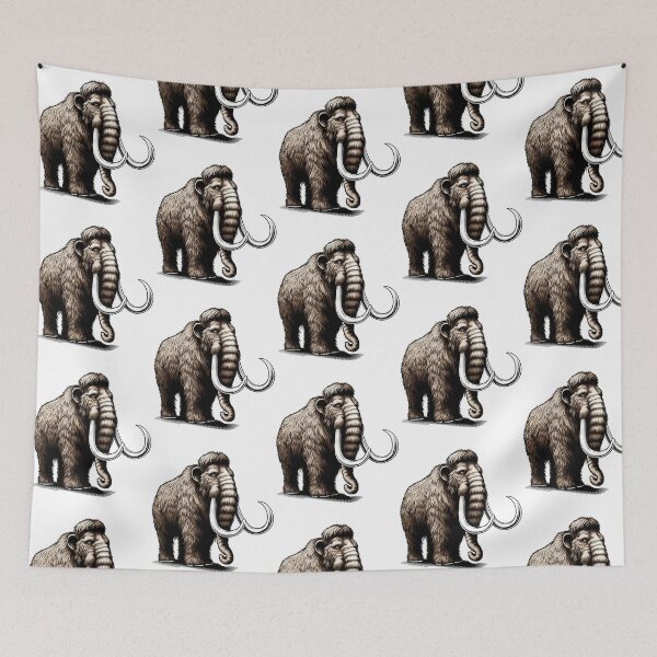 Item preview, Woolly Mammoth Prehistoric Animal Art designed and sold by sunnonoli.