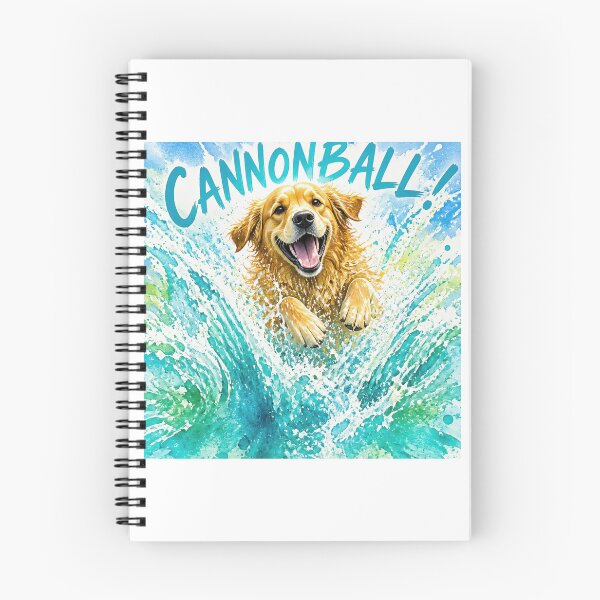 Item preview, Summer Golden Retriever Cannonball Splash designed and sold by zoughlal.