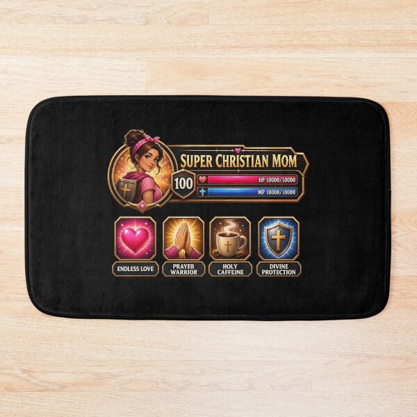 Item preview, Super Christian Mom Level 100 Gamer RPG Geek Mother Gift designed and sold by Faith Level Up.