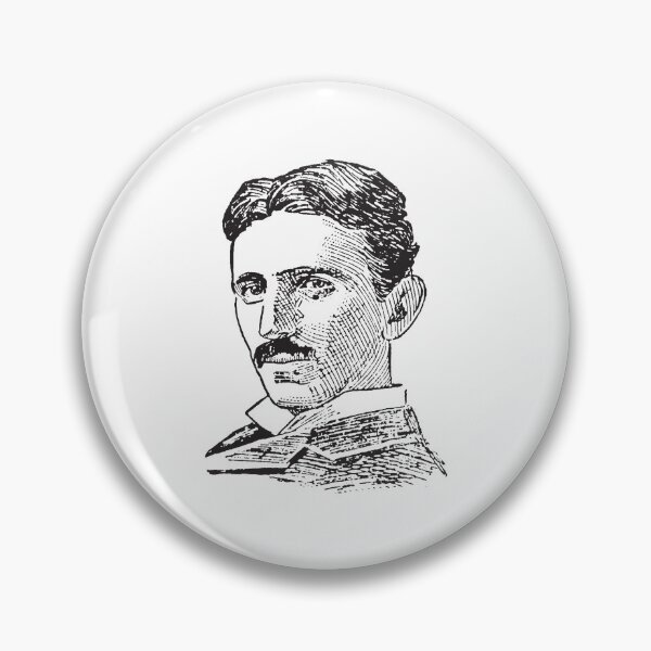 Item preview, Vintage Engraving Nikola Tesla Portrait Graphic designed and sold by RickTShop.
