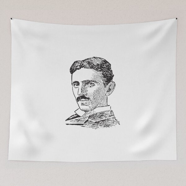 Item preview, Vintage Engraving Nikola Tesla Portrait Graphic designed and sold by RickTShop.