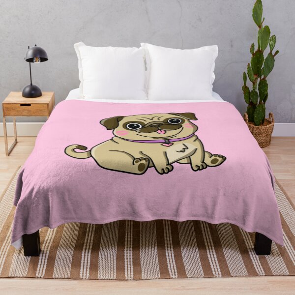 Item preview, cute pug with kisses designed and sold by trinketgal.