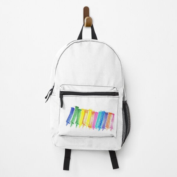 Item preview, Vibrant hand-drawn rainbow scribble created with wax pastels designed and sold by MiraCleAI.