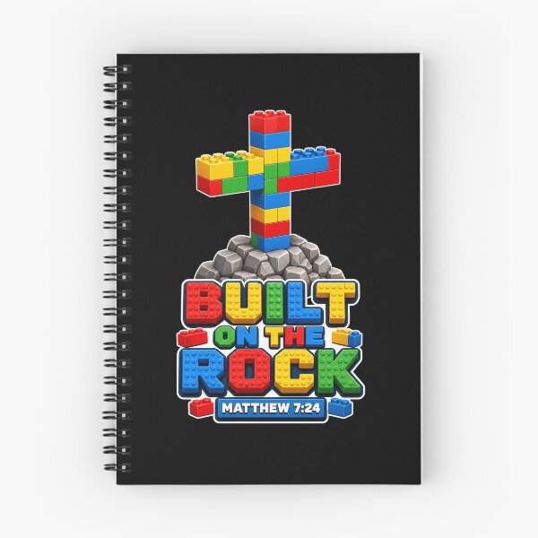 Item preview, Built On The Rock Toy Bricks Cross Matthew 7 24 Christian Kids designed and sold by Faith Level Up.