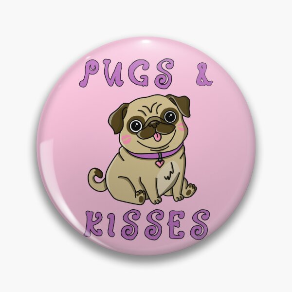 Item preview, pugs and kisses designed and sold by trinketgal.