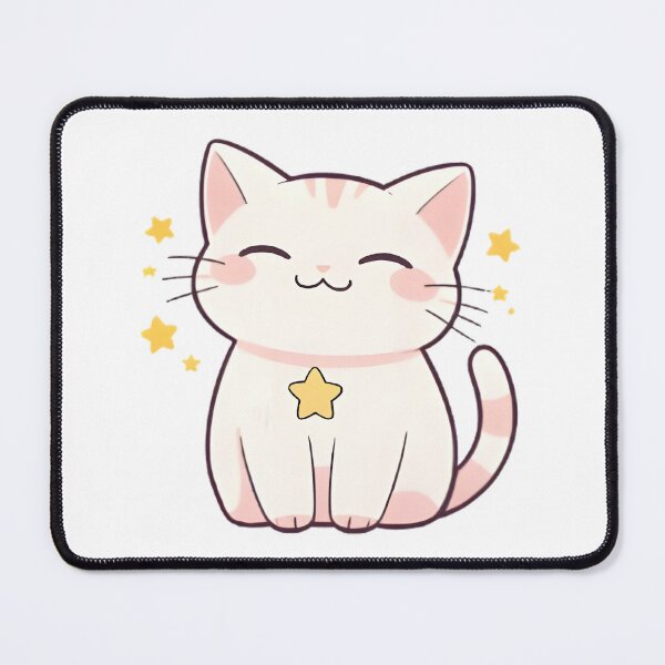 Item preview, Star Cheek Cat — Playful Kawaii Cat Sticker designed and sold by tommysworks.