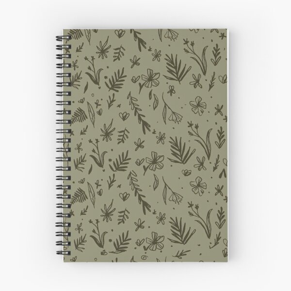 Item preview, Muted Olive Green Botanical Line Art Minimalist Wildflower Pattern designed and sold by LYAN-STORE.