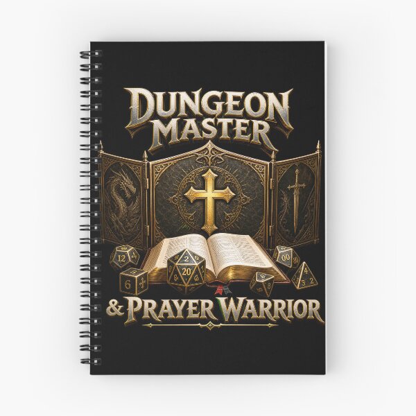 Item preview, Dungeon Master and Prayer Warrior Christian DND Dice RPG Geek designed and sold by Faith Level Up.