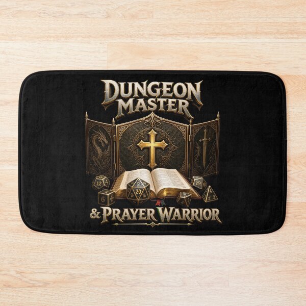 Item preview, Dungeon Master and Prayer Warrior Christian DND Dice RPG Geek designed and sold by Faith Level Up.