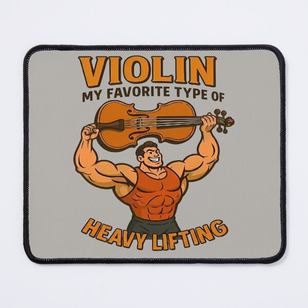 Item preview, Bodybuilder and Violin – Funny Gym  designed and sold by Art-Arcade6.