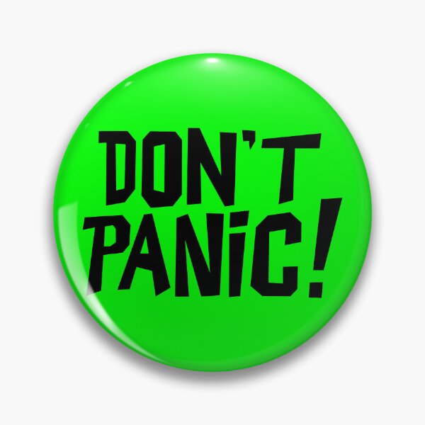 Item preview, NDVH Don't Panic - Green 2 H2G2 designed and sold by Nik’s T-Shirts.
