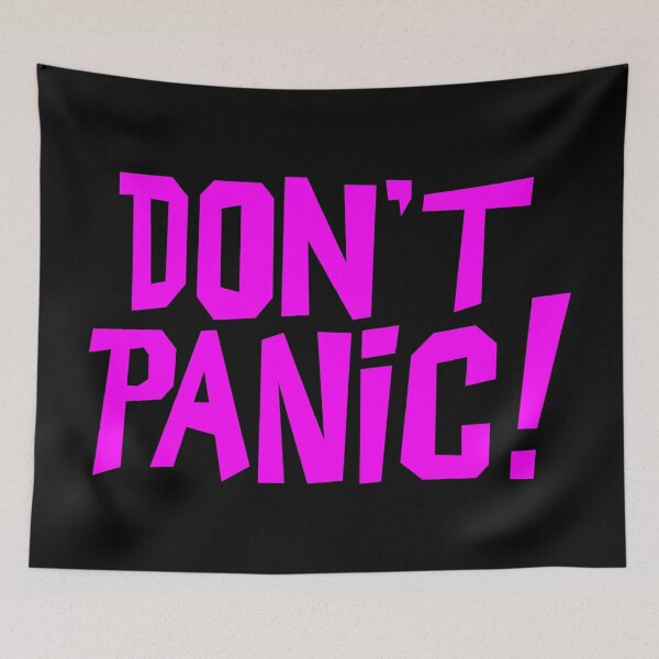 Item preview, NDVH Don't Panic - Magenta 1 H2G2 designed and sold by Nik’s T-Shirts.