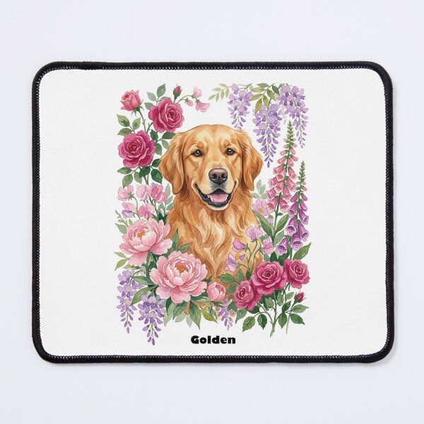 Item preview, English Garden Golden Retriever Party designed and sold by zoughlal.