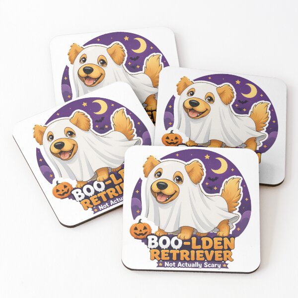 Item preview, Halloween Golden Retriever Boo Ghost designed and sold by zoughlal.
