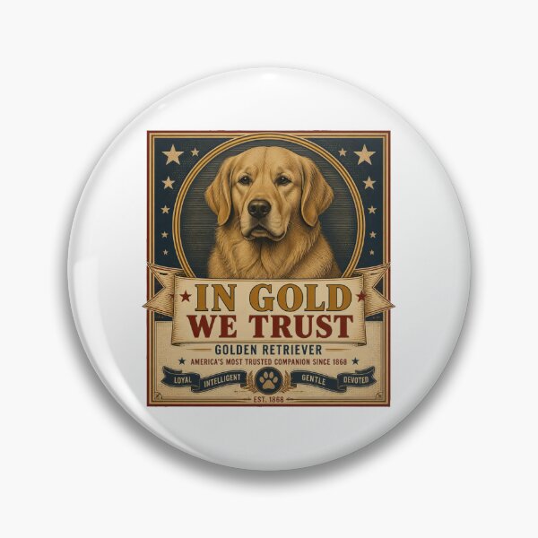 Item preview, Patriotic Golden Retriever In Gold Trust designed and sold by zoughlal.