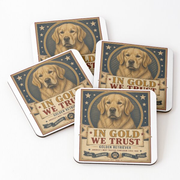 Item preview, Patriotic Golden Retriever In Gold Trust designed and sold by zoughlal.