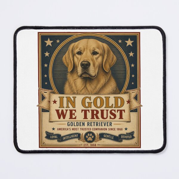 Item preview, Patriotic Golden Retriever In Gold Trust designed and sold by zoughlal.