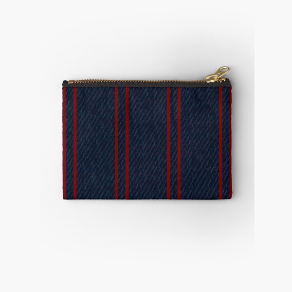 Item preview, Denim Pinstripe Texture | Navy Red Vertical Stripes designed and sold by Shirdon2.