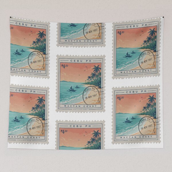 Item preview, Cebu Philippines Coastal Postage Stamp Travel Sticker designed and sold by stickercuffs.