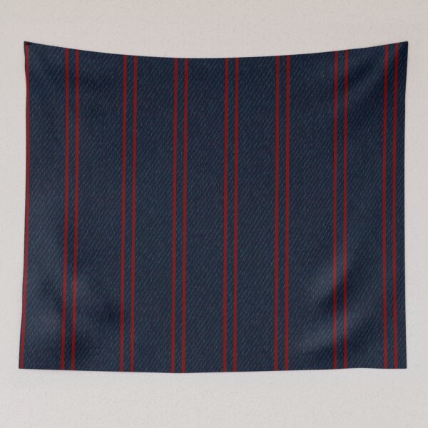 Item preview, Denim Pinstripe Texture | Navy Red Vertical Stripes designed and sold by Shirdon2.
