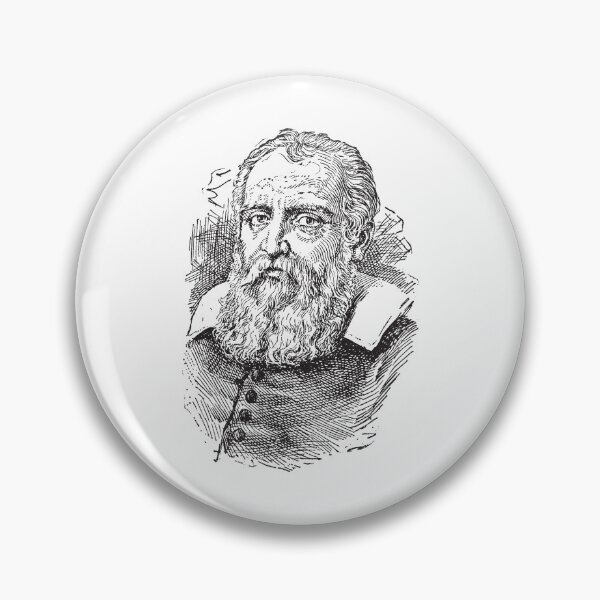 Item preview, Vintage Engraving Galileo Galilei Portrait Graphic designed and sold by RickTShop.