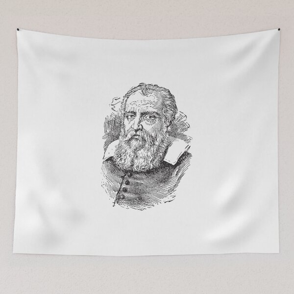 Item preview, Vintage Engraving Galileo Galilei Portrait Graphic designed and sold by RickTShop.