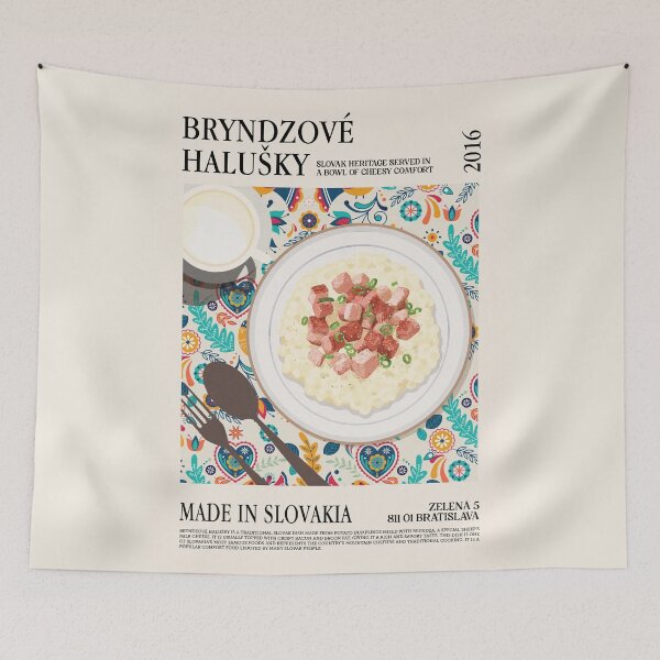 Item preview, Bryndzové Halušky Slovak Food Poster designed and sold by SurfolioPrints.