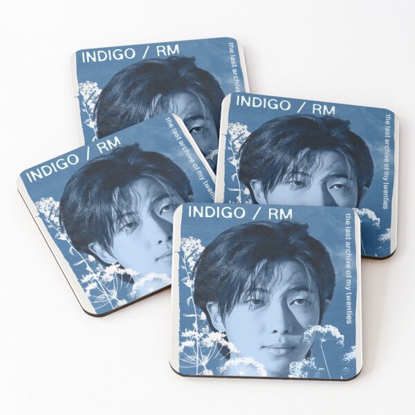 Item preview, RM Indigo Album Art Cyanotype Poster | BTS Namjooning Vintage Blue Aesthetic designed and sold by Mooncreates7.