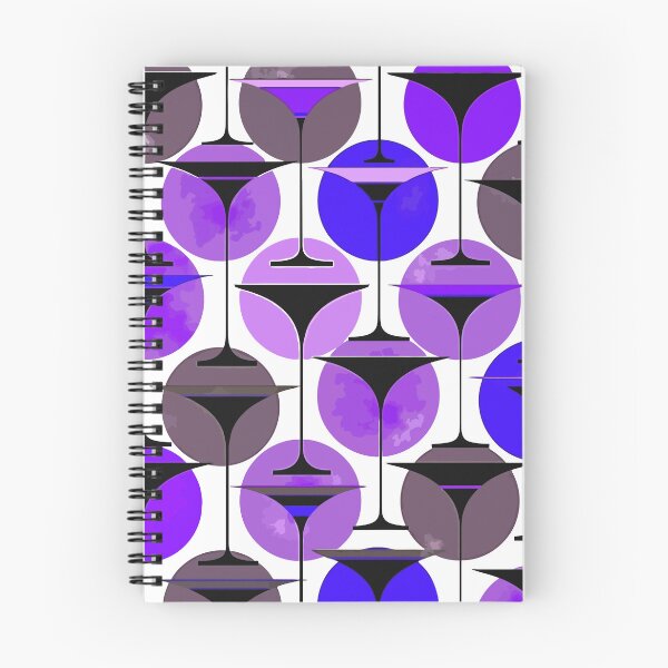 Item preview, Atomic Fifties Inspired Martinis In Eggplant And Purple designed and sold by taiche.