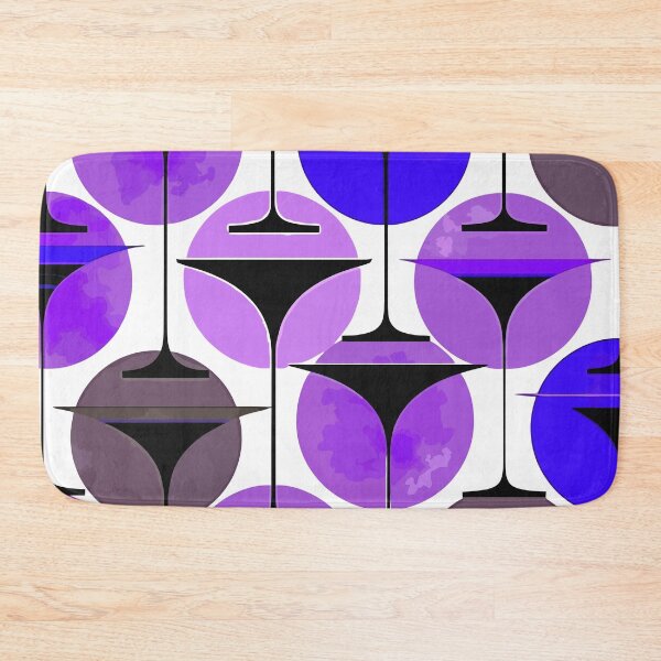 Item preview, Atomic Fifties Inspired Martinis In Eggplant And Purple designed and sold by taiche.