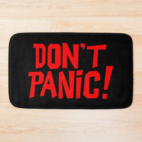 Item preview, NDVH Don't Panic - Red 1 H2G2 designed and sold by Nik’s T-Shirts.