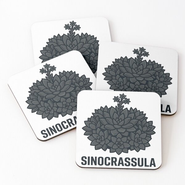 Item preview, Dark Geometric Sinocrassula Botanical Street Art Graphic designed and sold by GreenDivisionJP.