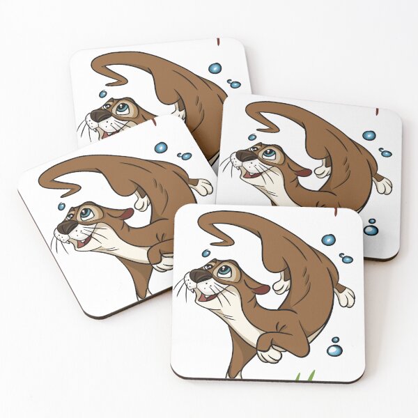 Item preview, Cute Otter Swimming Underwater Floating Sea Otter Sticker Pack designed and sold by LYAN-STORE.