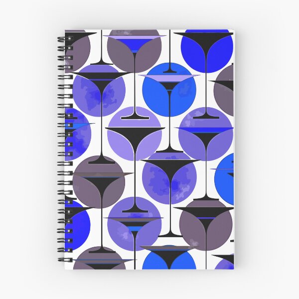 Item preview, Atomic Fifties Inspired Martinis In Blue And Eggplant Purple designed and sold by taiche.