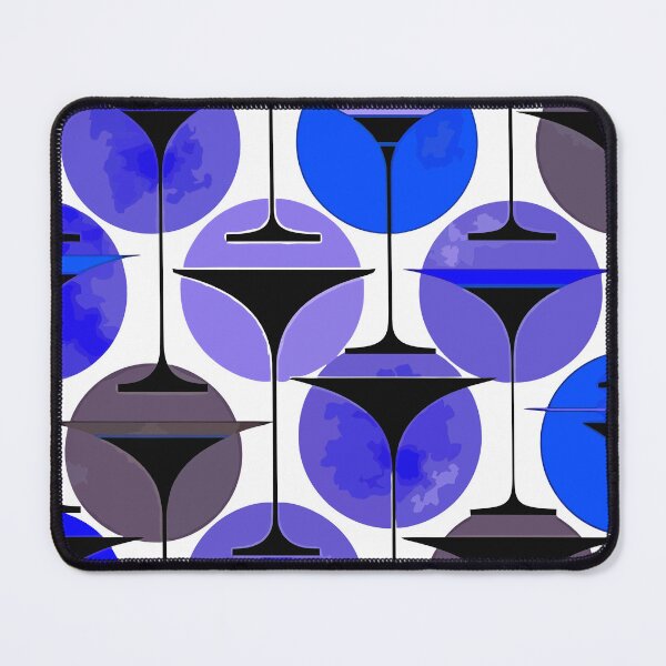 Item preview, Atomic Fifties Inspired Martinis In Blue And Eggplant Purple designed and sold by taiche.