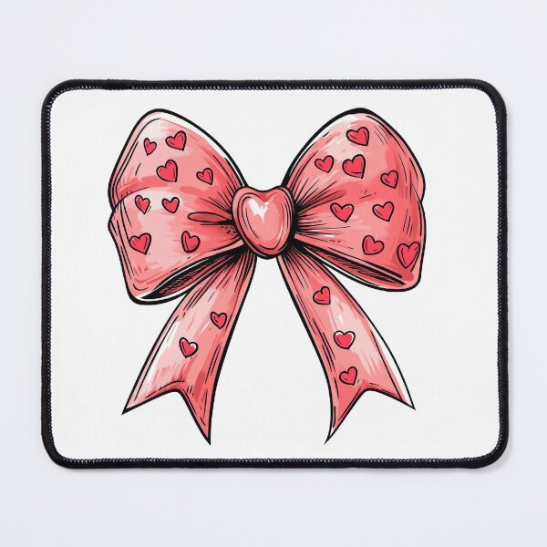 Item preview, Vibrant coquette bow design with playful hearts, perfect for romantic celebrations designed and sold by MiraCleAI.
