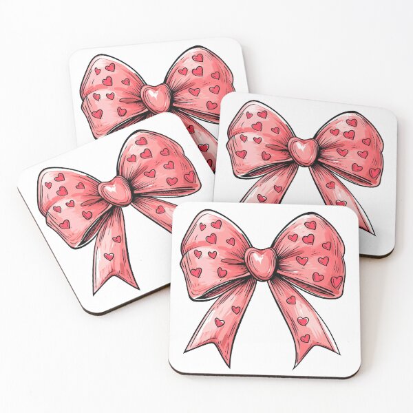 Item preview, Vibrant coquette bow design with playful hearts, perfect for romantic celebrations designed and sold by MiraCleAI.