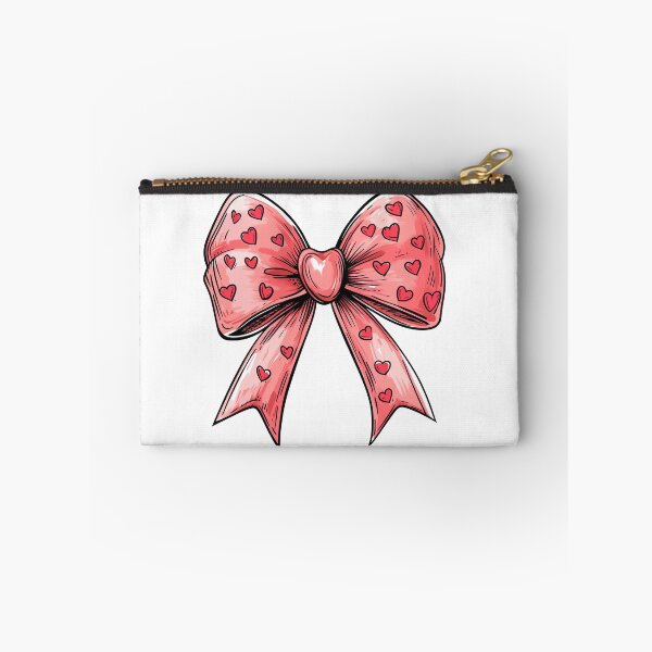 Item preview, Vibrant coquette bow design with playful hearts, perfect for romantic celebrations designed and sold by MiraCleAI.