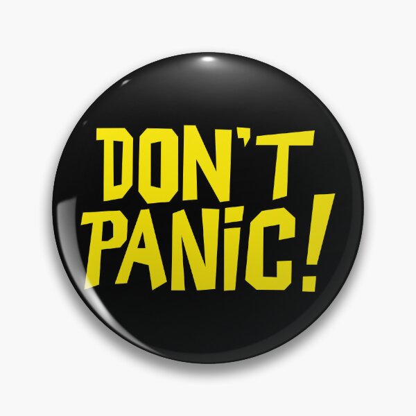 Item preview, NDVH Don't Panic - Yellow 1 H2G2 designed and sold by Nik’s T-Shirts.