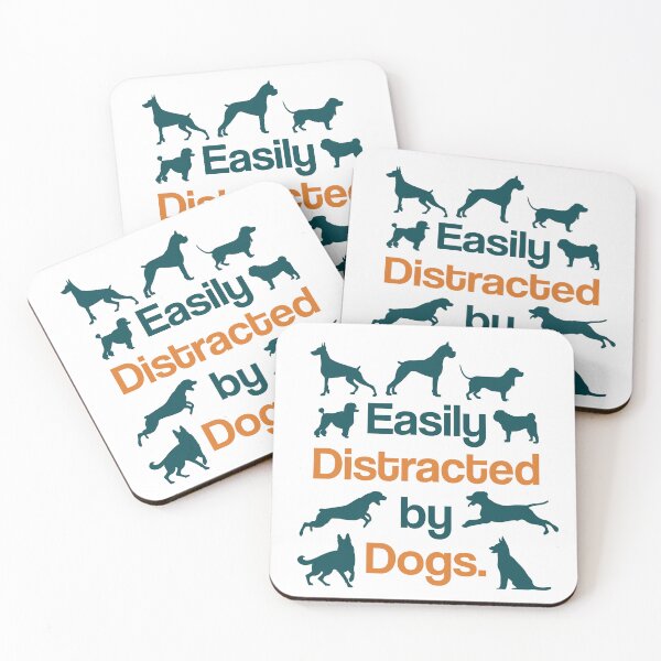 Item preview, Easily Distracted by Dogs Silhouette Design designed and sold by MJ ART.
