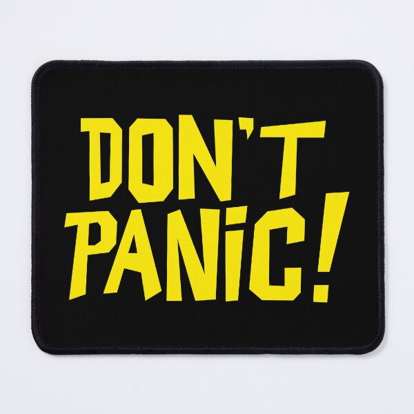 Item preview, NDVH Don't Panic - Yellow 1 H2G2 designed and sold by Nik’s T-Shirts.