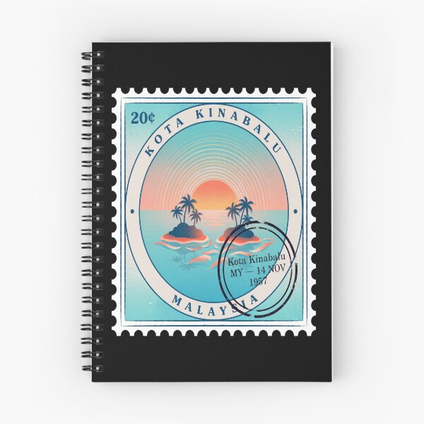 Item preview, Kota Kinabalu Malaysia Coastal Postage Stamp Sticker designed and sold by stickercuffs.