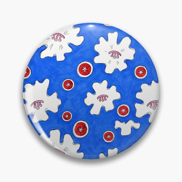 Item preview, Cobalt Folk Bloom Pattern designed and sold by ALT Fashion Studio.